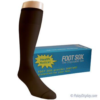 Black Unisex Nylon Try On Disposable Socks - Knee High