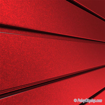 Candy Apple Red Metal Slatwall