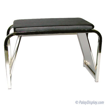 Chrome Shoe Fitting Bench with Mirrors