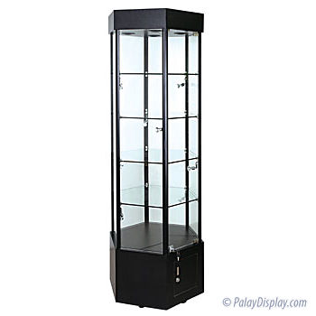 Cirrus Hexagonal Tower Display Case - Display Cases - Display Case