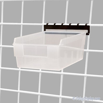 Clear Shelfbox 200 Display Bin w/ Grid Adaptor