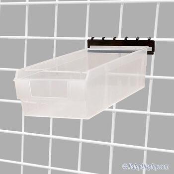 Clear Shelfbox 300 Display Bin w/ Grid Adaptor