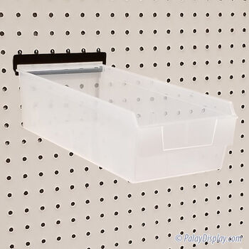 Clear Shelfbox 300 Display Bin w/ Peg Adaptor