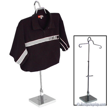 Countertop Adjustable Shirt Display with Square Base