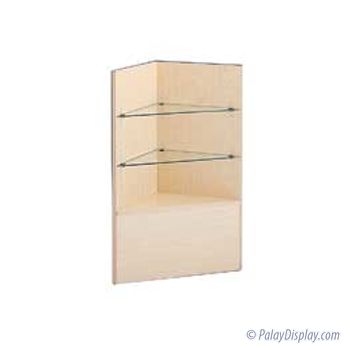 Display Case Corner Filler with Shelves