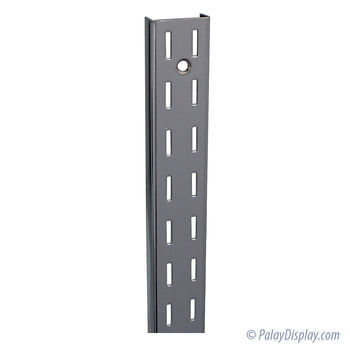 4' Wall Standard Double Slot - Satin Zinc