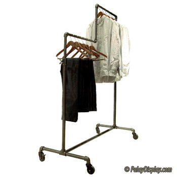 Double Tier Pipe Clothing Rack