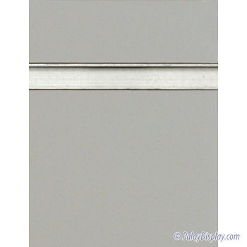 Gray Slatwall Panel with Aluminum Inserts