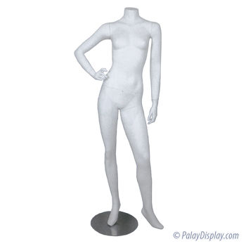 Econoco EVE-2HL Female Mannequin - Headless, Right Hand on Hip, Left Leg Forward