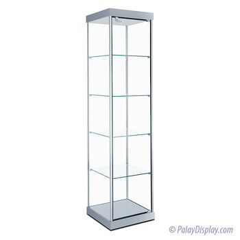 Epsilon Square Tower Display Case with Laminate Top