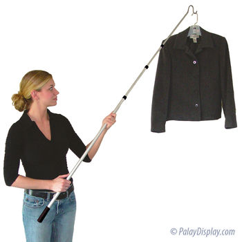 Expandable 12' Garment Reacher Pole