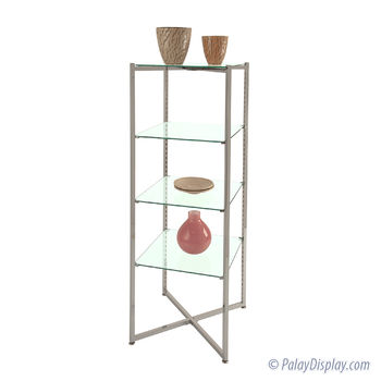 Folding Glass Etagere - Medium