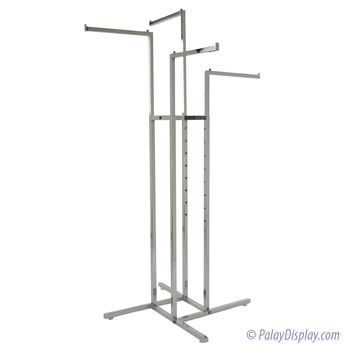 Four Way Rack with 4 Straight Square Arm