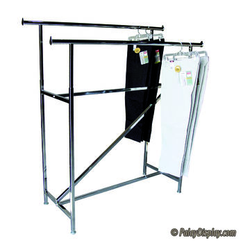 Ultra-Max Double Rail Clothing Rack with Z Brace