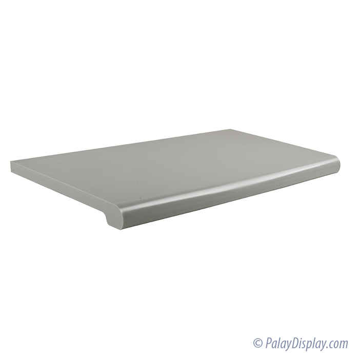 Grey Bullnose Shelving Bullnose Shelf 48"L Retail Bullnose Shelving