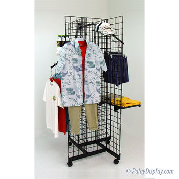 Grid Four Way Merchandiser - 4ft High