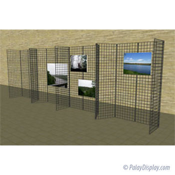 Gridwall Mall Kiosk Wall - 20'L x 6'H