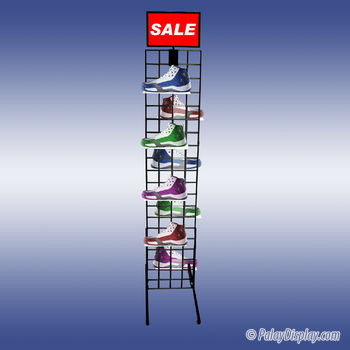 Gridwall Tower Shoe Display - Double Sided