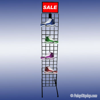 Gridwall Tower Shoe Display - Single Sided
