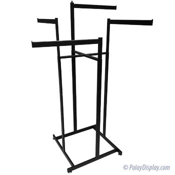 High Capacity 4 Way Clothing Rack - Matte Black