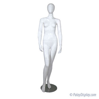 High Gloss Female Mannequin - Right Leg Bent