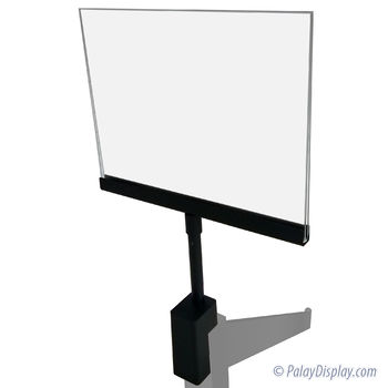 L Shaped Magnetic Black Sign Holder - Complete