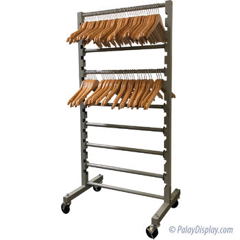 Large Adjustable Rolling Hanger Storage Rack