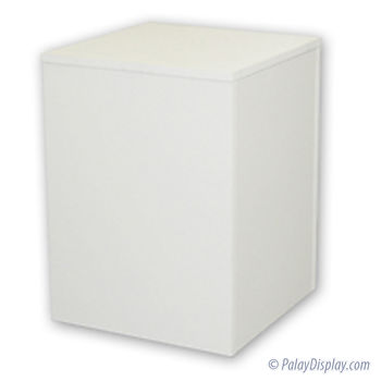 Large Wood Pedestal - White