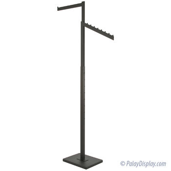 2 Way Rack Matte Black - 1 Straight 1 Slant Flag Arm