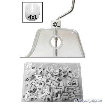 Mini Hanger Size Markers - 4XL - White