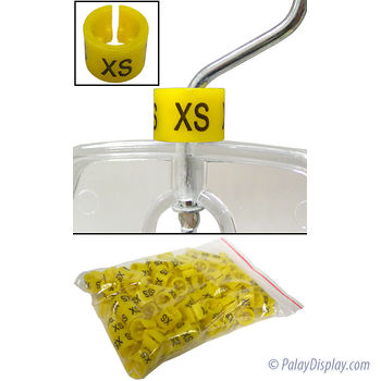 Mini Hanger Size Markers - X-Small - Yellow