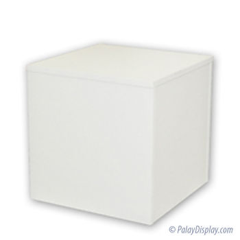 Medium Wood Pedestal - White