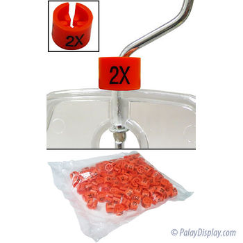 Mini Hanger Size Markers - 2X - Orange