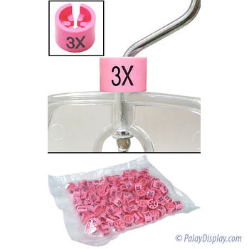 Mini Hanger Size Markers - 3X - Pink