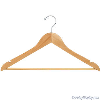 Natural Flat Wood Hangers for Jackets