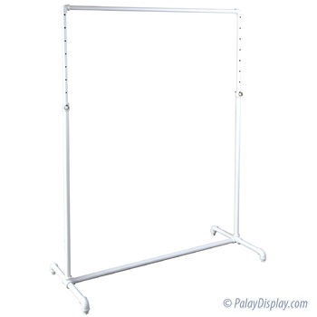 Pro Series Matte White Single Rail Pipe Clothing Rack