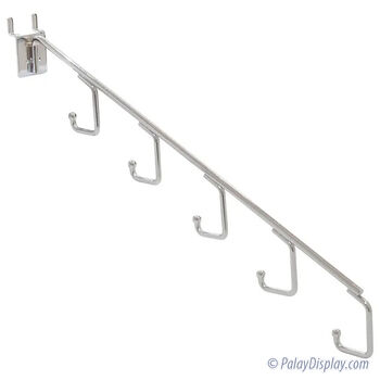 Pegboard 5 Hook Waterfall Chrome