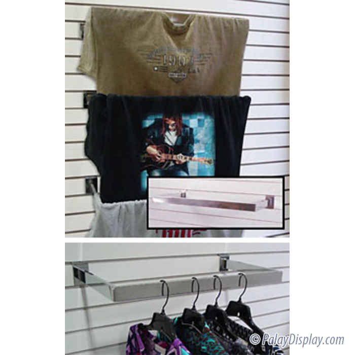 Rectangular Slatwall Hangrail Slatwall TShirt Displays Slatwall