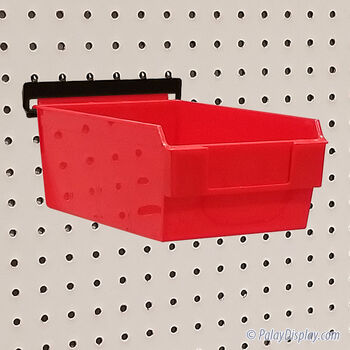 Red Shelfbox 200 Display Bin w/ Peg Adaptor