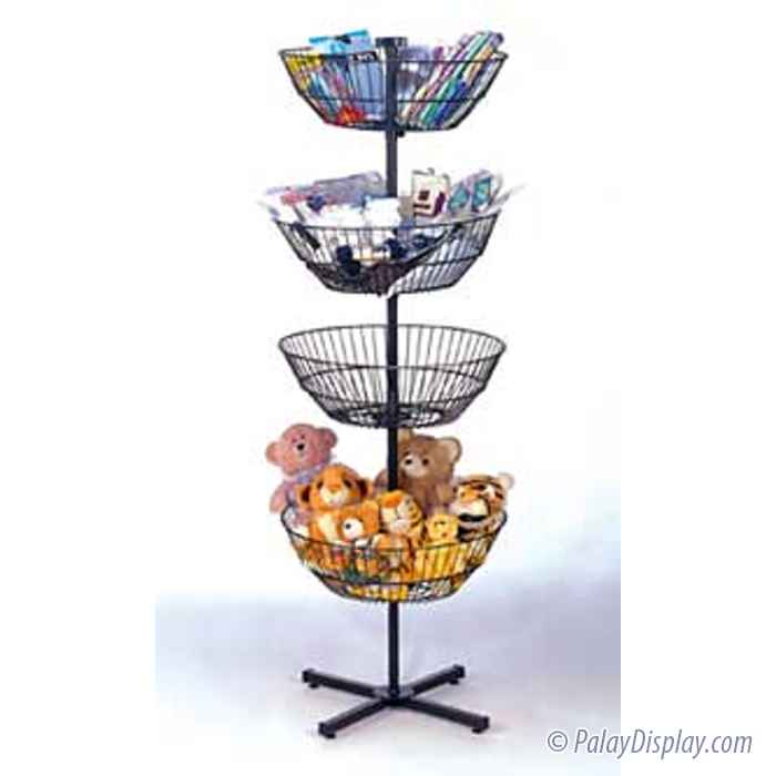 Revolving Rack - Basket Spinner Rack :: Revolving Floor Displays ...