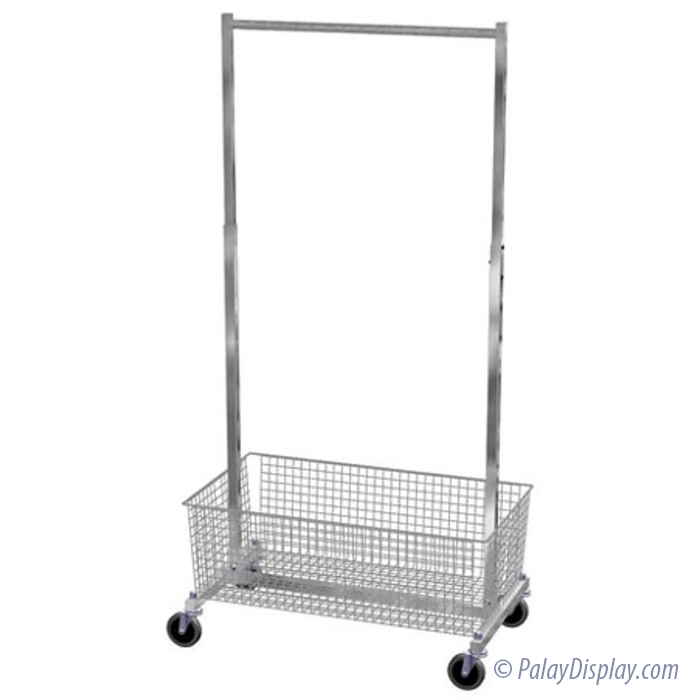 Rolling Rack Fitting Room Rack with Basket Rolling Rack Racks