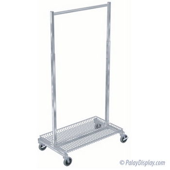 Rolling Rack - Fitting Room Rack with Shelf