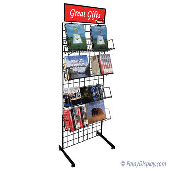 Gridwall Media Shelf Display - Single Sided