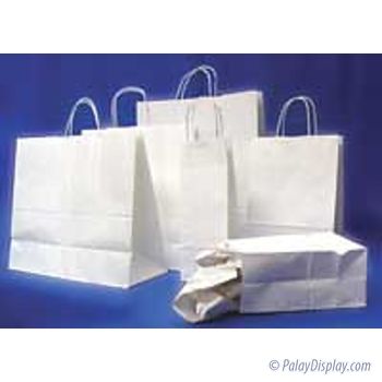 Saville - White Kraft Shopping Bags