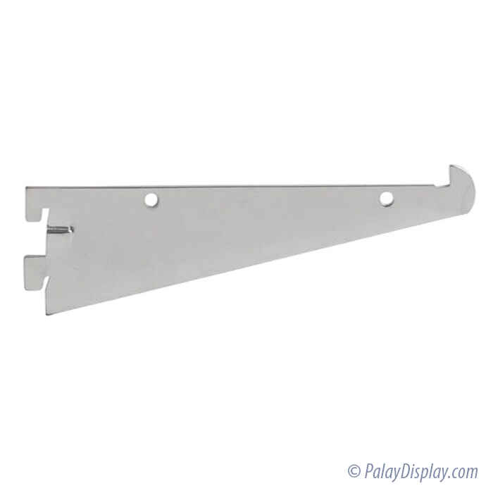 6" Single Slot Shelf Bracket For Wall Standards Chrome Shelf Brackets