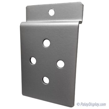 Silver Slatwall Back Plate - 4 Hole