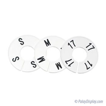 Round Size Dividers - White with Black Print