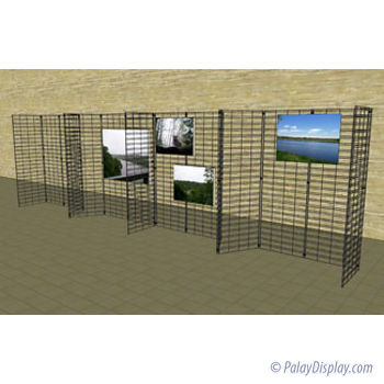 Slatgrid Mall Kiosk Wall - 20'L x 6'H