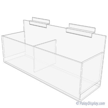 Slatwall Double Display Bin