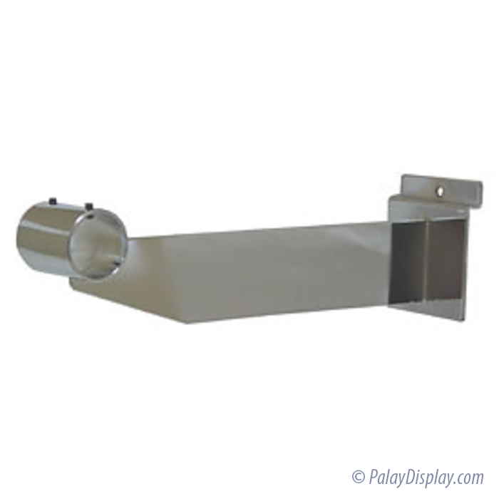 Slatwall Hangrail Bracket 1 1/4" x 12" Slatwall Tube Brackets